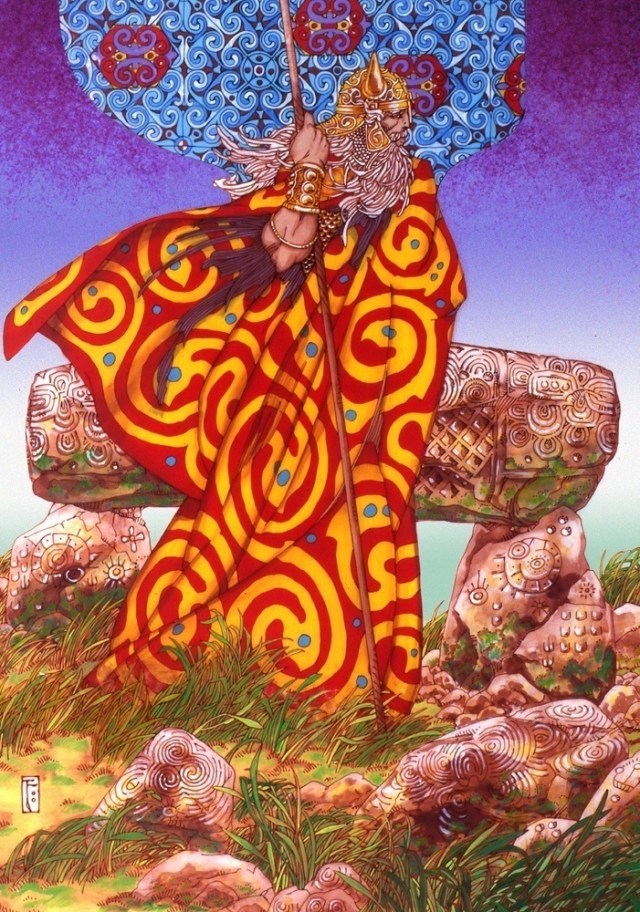 "Breas an áilleaehz" (Breas el Bello), dibujo de Jim Fiztpatrick.